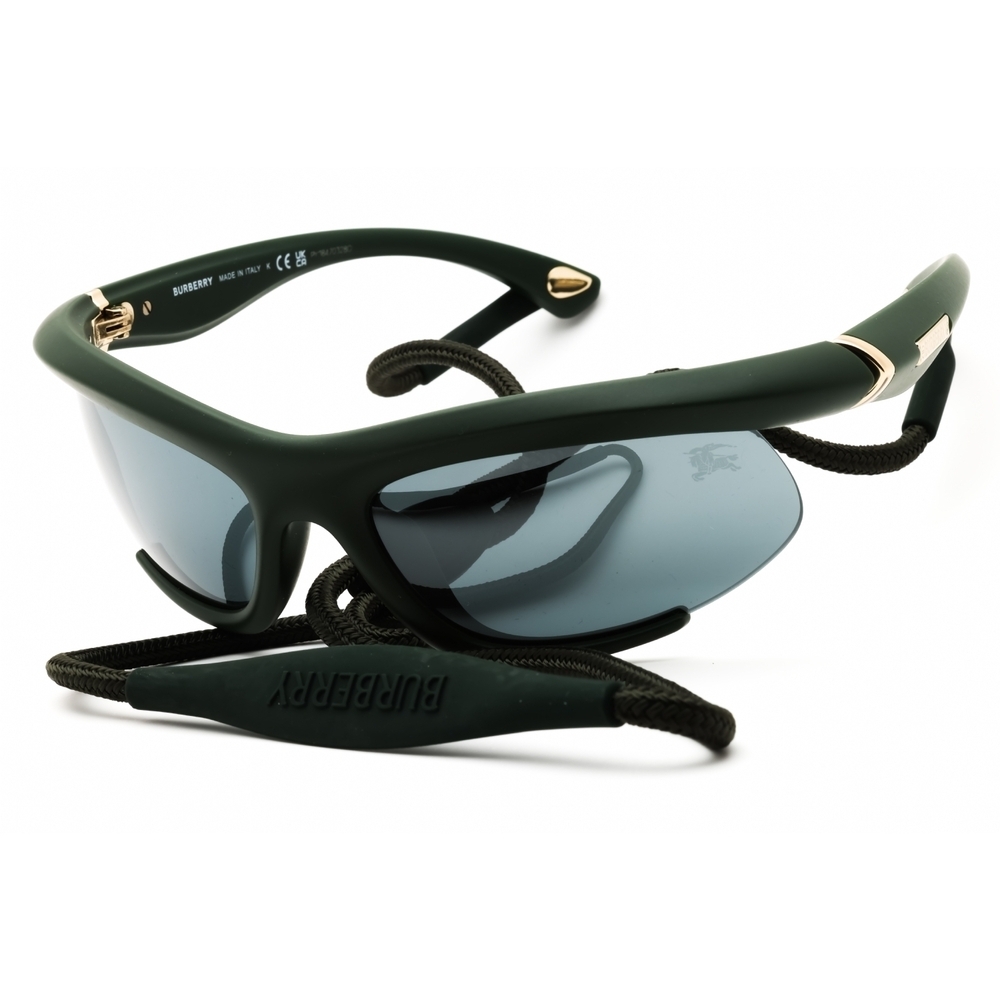 NWT Burberry BE4462-41556G Green Oval 64mm Sunglasses